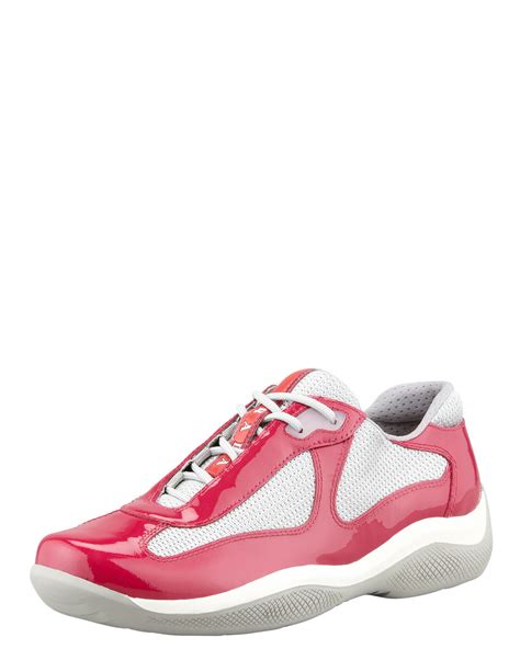 prada pink sneakers|pink and white Prada sneakers.